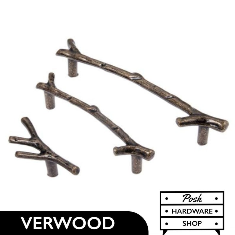 Verwood // Antique Bronze Tree Branch Handle Pulls Hardware Etsy Canada