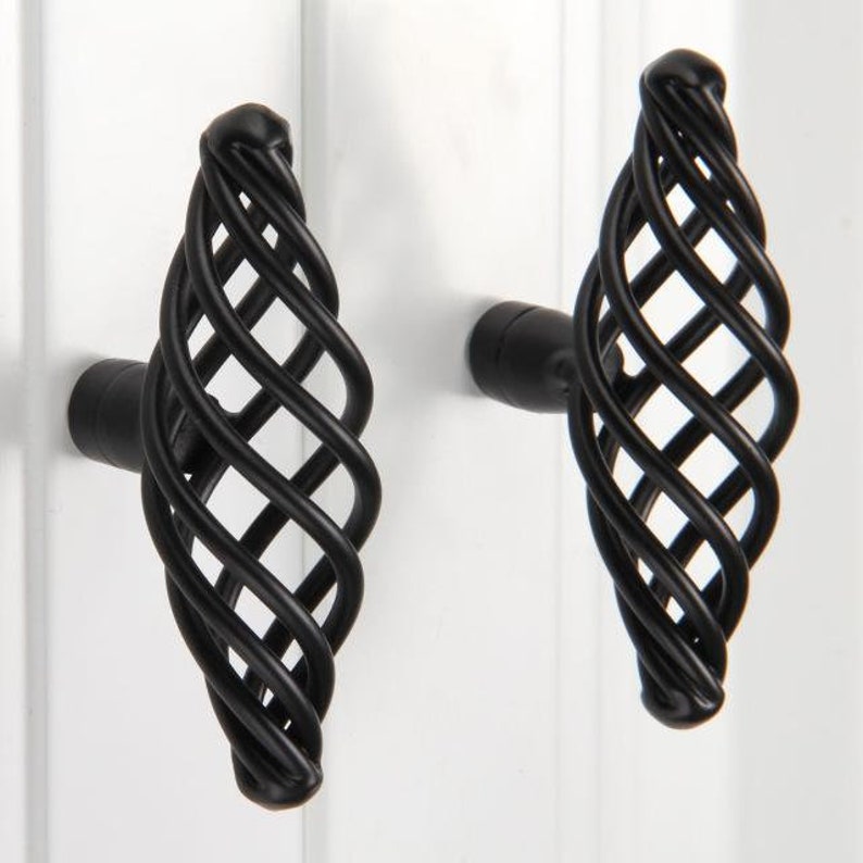 Parede // Black Bird Cage Knobs and Handle Pulls. Traditional Etsy Canada
