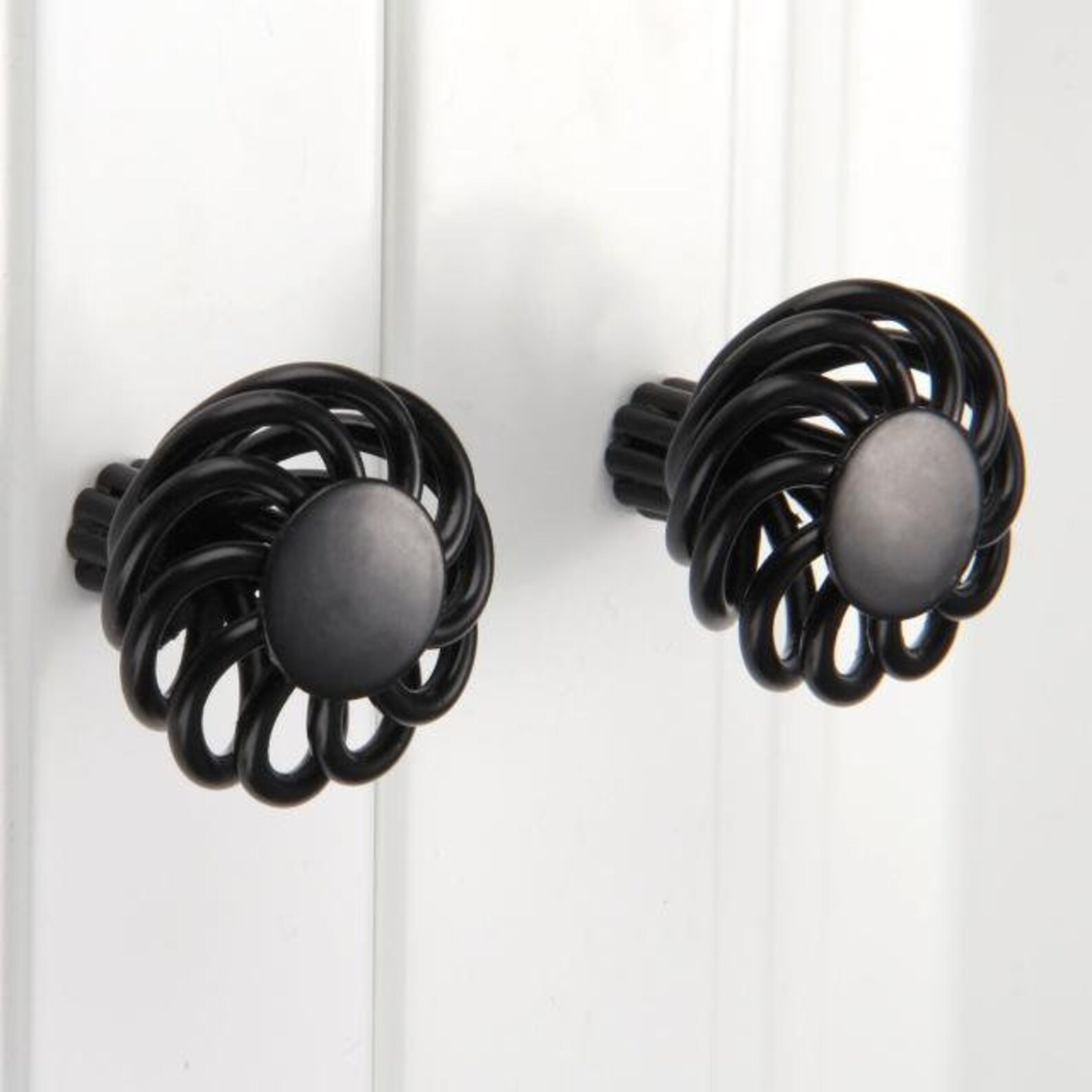 Parede // Black Bird Cage Knobs and Handle Pulls. Traditional Etsy
