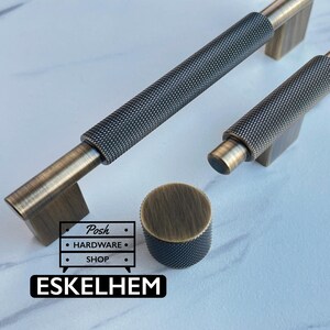 Eskelhem Bronzegriffe und -knöpfe – Massive Messingbeschläge für Küchen, Badezimmer, Schränke und Möbel