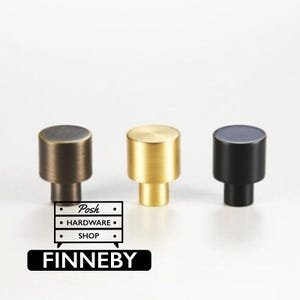 Boutons cylindriques en laiton massif Finneby - Quincaillerie pour cuisines et salles de bains