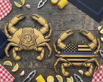 Moneda conmemorativa del cangrejo de la Línea Azul de la Patrulla de Carreteras de California (CHP)