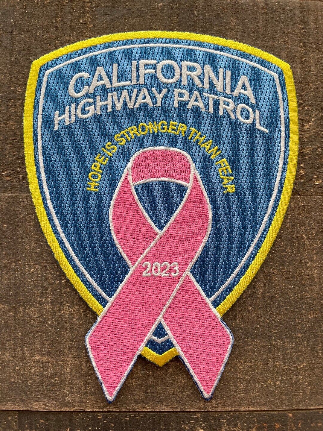 2023 Novelty Pink Ribbon CHP 5” Patch - Etsy