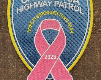 2023 Novelty Pink Ribbon CHP 5” Patch