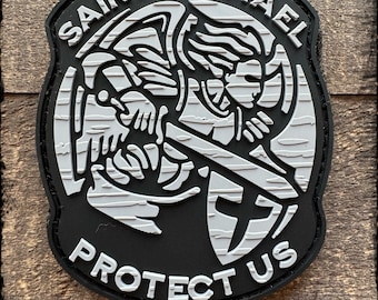 St. Michael Protect Us “Battle Worn” PVC 3” Patch