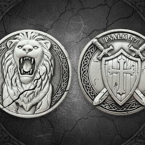 Psalm 3:7 Challenge Coin