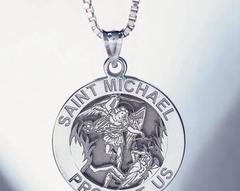 St. Michael Pendant on Metal Chain