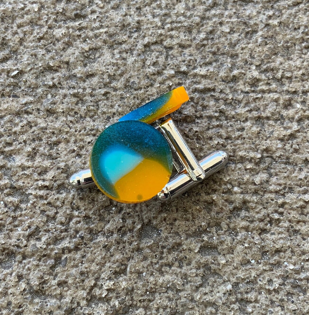 Upcycled Surfboard Resin Cufflinks Etsy UK