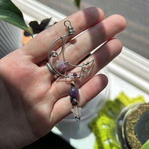 Amethyst Princess Moon Pendant