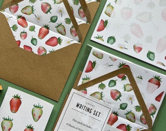 Strawberries, Letter Writing Set