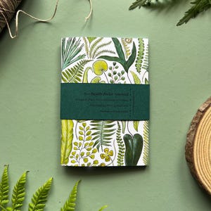 Handmade Pocket Notebook - Ferns, mini notebook, A6 Notebook