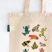 Frogs Organic Cotton Tote bag, Shopping bag, reusable bag, wildlife bag 