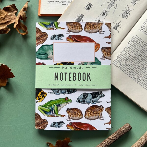 Handmade Frog Notebook/Sketchbook