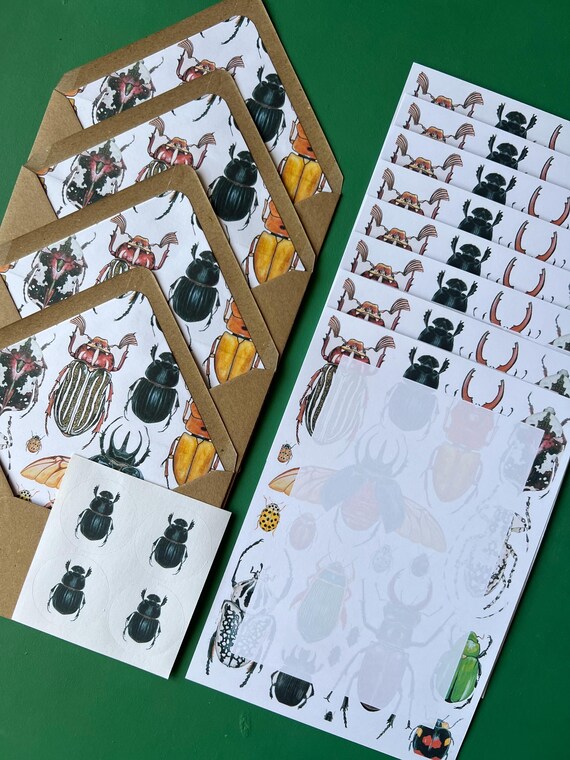 Beetles and Bugs, Letter Writing Set, Stationery pack