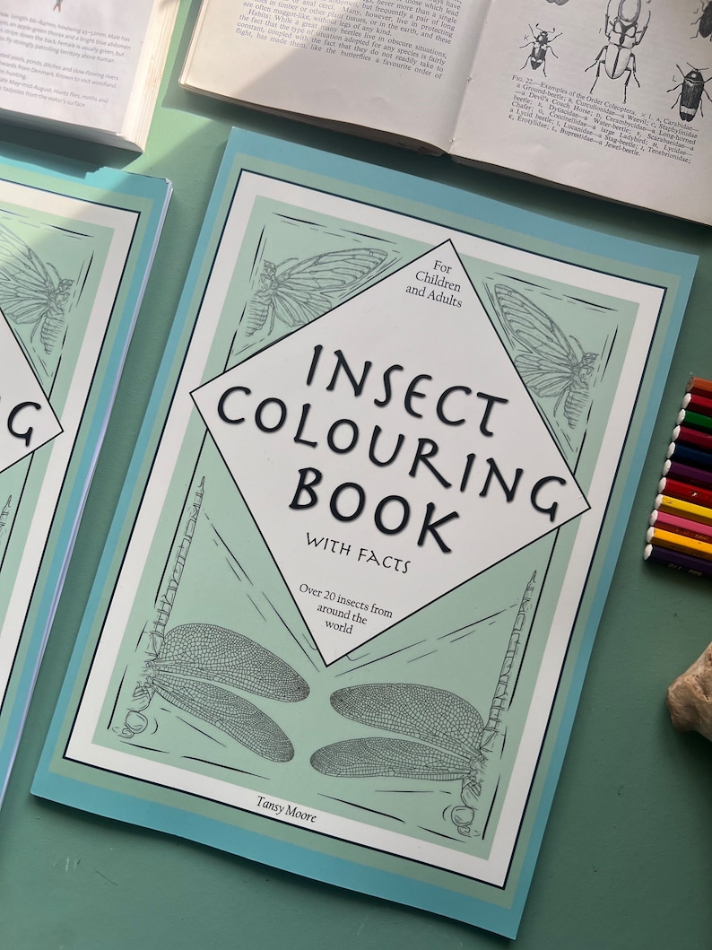Insect Colouring Book With Facts, Entomology Gift, A4 - Etsy