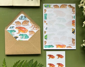 Frogs, Letter Writing Set, Wildlife Stationery