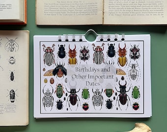 Preorder - Beetles and bugs Birthdays and Other Important Dates, Perpetual Calendar