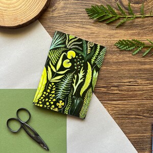 Farn Handgemachtes Taschennotizbuch, A6 Notizbuch, Botanischer Druck, Pflanzen, Natur, Skizzenbuch Bild 2