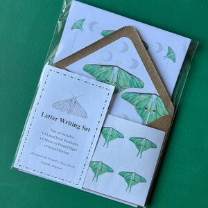 Luna Moth Letter Writing Set, Entomology Gift, Insect Stationery - Etsy
