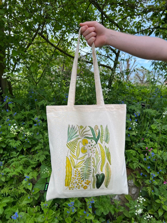 Fern Organic Cotton Tote Bag, Reusable Bag, Eco Friendly Bag, Shopping Bag  