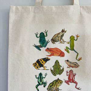 Frogs Organic Cotton Tote bag, Shopping bag, reusable bag, wildlife bag