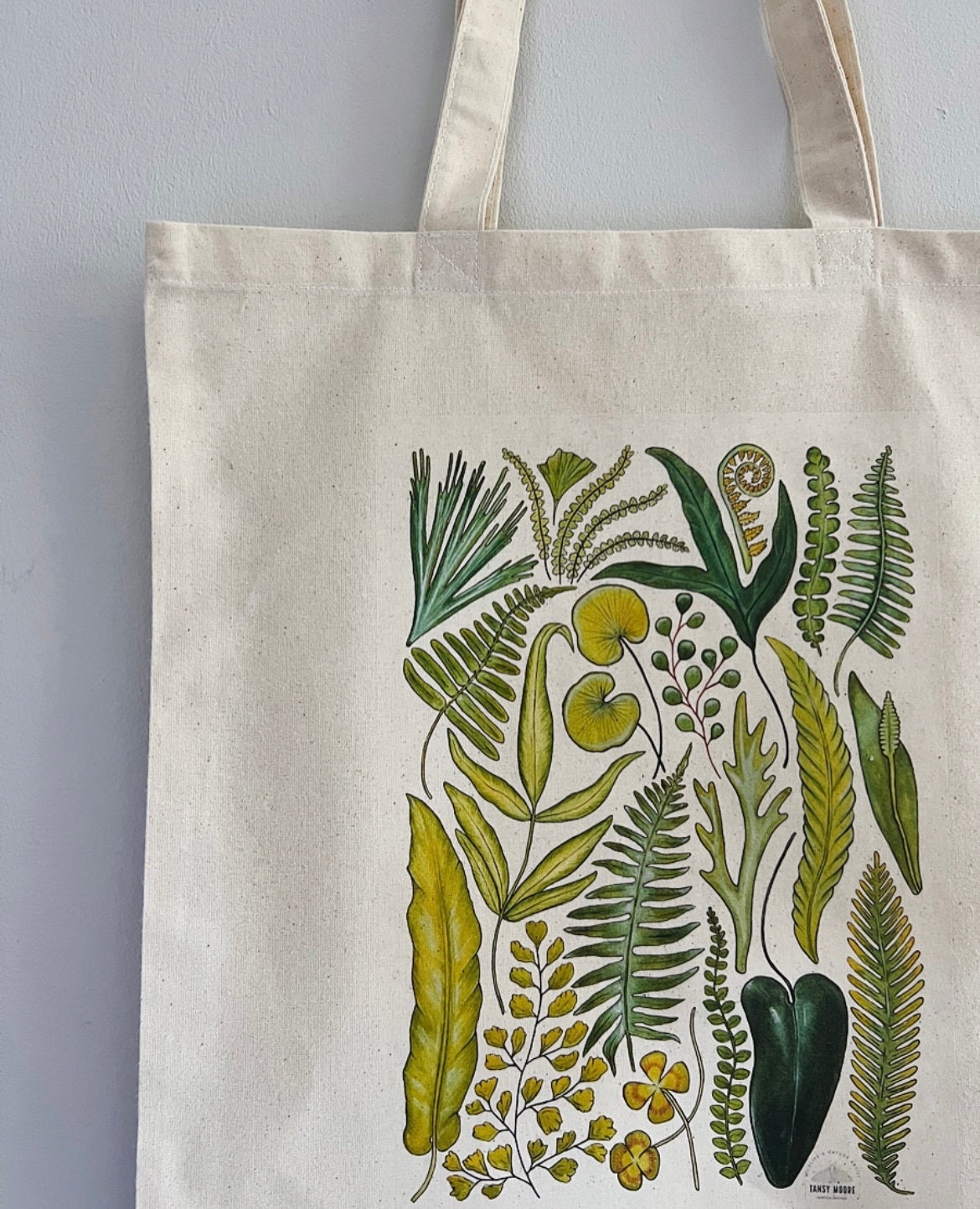 Fern Organic Cotton Tote Bag Reusable Bag Eco Friendly Bag 