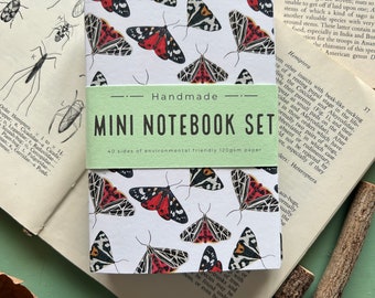 Mini Insects Notebooks, Set of Three, Handmade