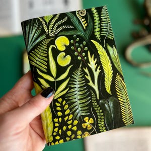 Farn Handgemachtes Taschennotizbuch, A6 Notizbuch, Botanischer Druck, Pflanzen, Natur, Skizzenbuch Bild 11