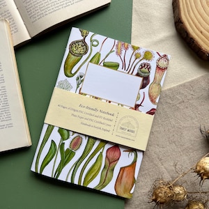 Carnivorous Plants Eco Friendly Notebook, Handmade