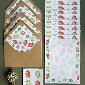 Strawberries, Letter Writing Set