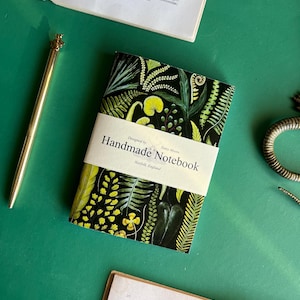 Farn Handgemachtes Taschennotizbuch, A6 Notizbuch, Botanischer Druck, Pflanzen, Natur, Skizzenbuch Bild 9