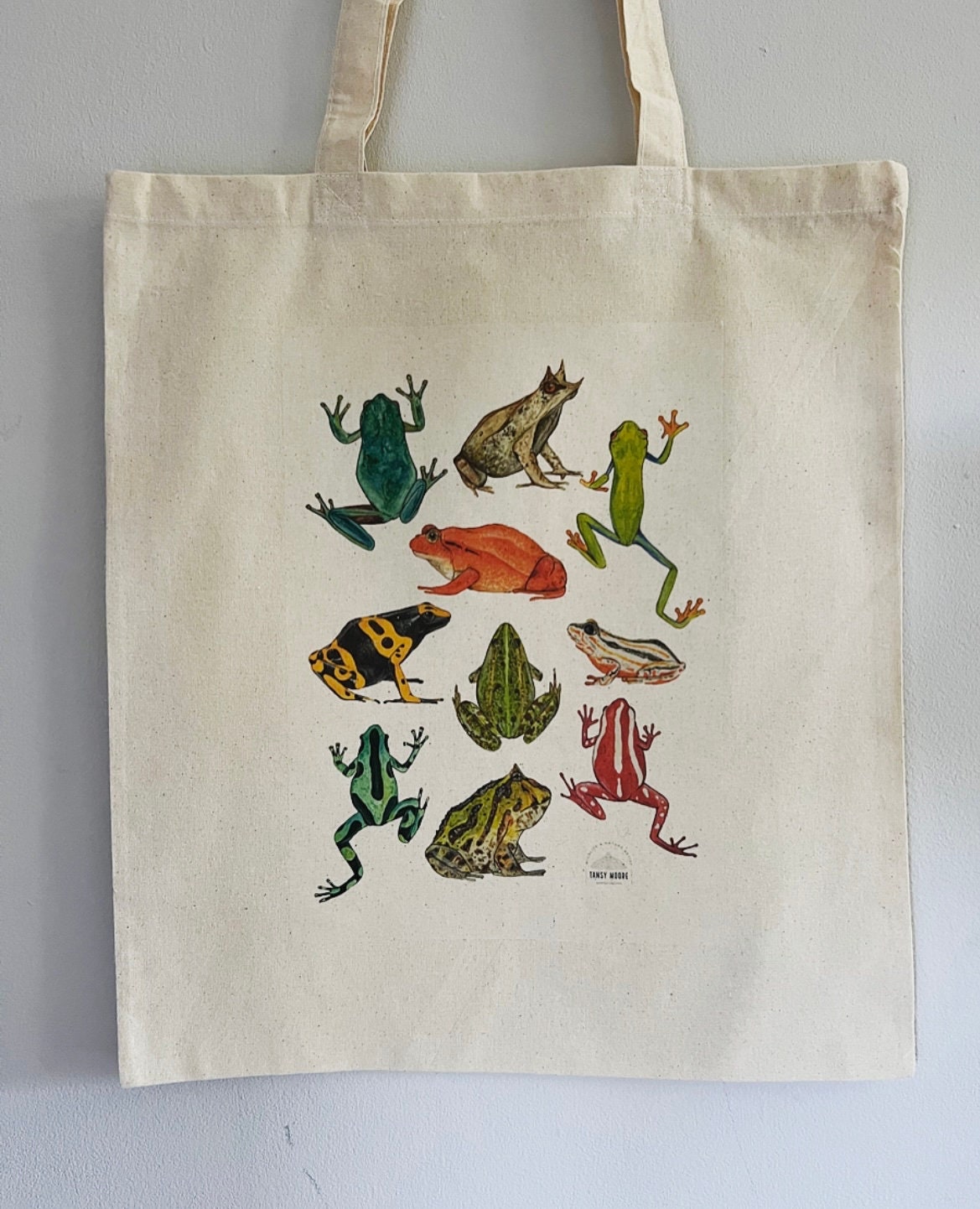 Frogs Organic Cotton Tote Bag Shopping Bag Reusable Bag 
