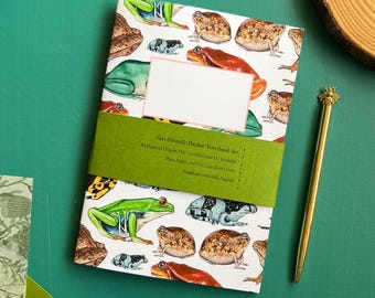 Frosch Umweltfreundliches Notizbuch, handgemacht