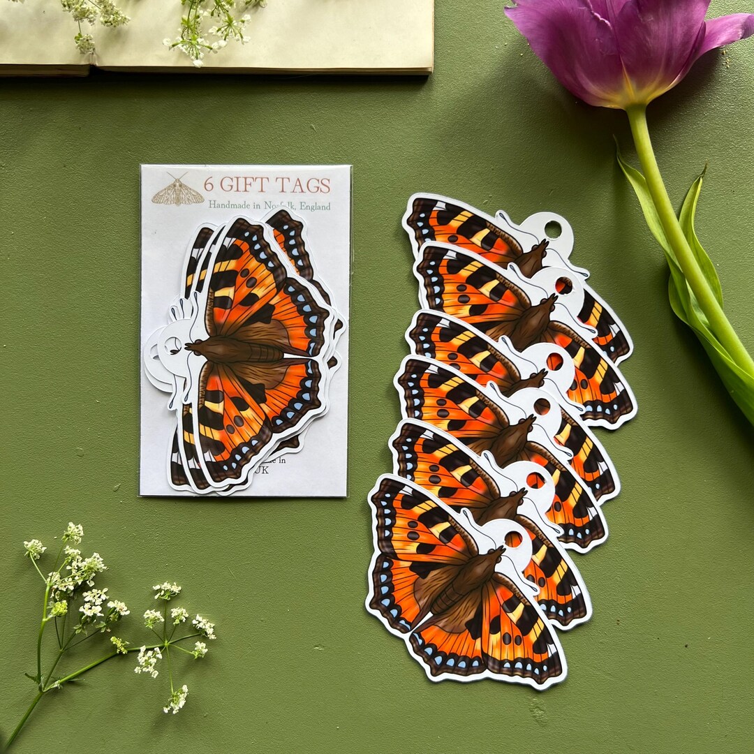 Tortoise Shell Tag Small Tortoiseshell Butterfly Gift Tags - Etsy