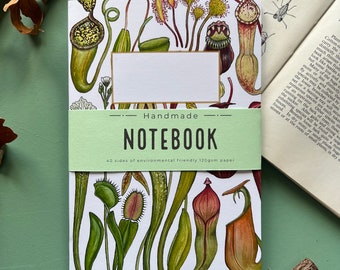 Handmade Carnivorous plants Notebook, sketchbook, workbook