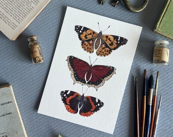 British Butterfly Print, A5 Fine Art Print