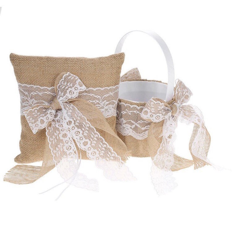 flower girl basket and ring pillow