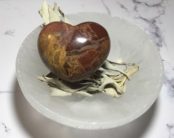 Brecciated Jasper Puffy Heart