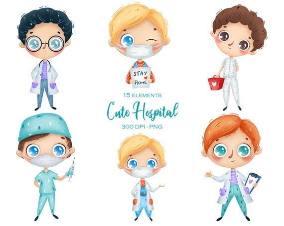 Cute Cartoon Hospital Clipart Doctor and Nurse Boys Clipart - Etsy Cute Cartoon Hospital Clipart Doctor and Nurse Boys Clipart - Etsy