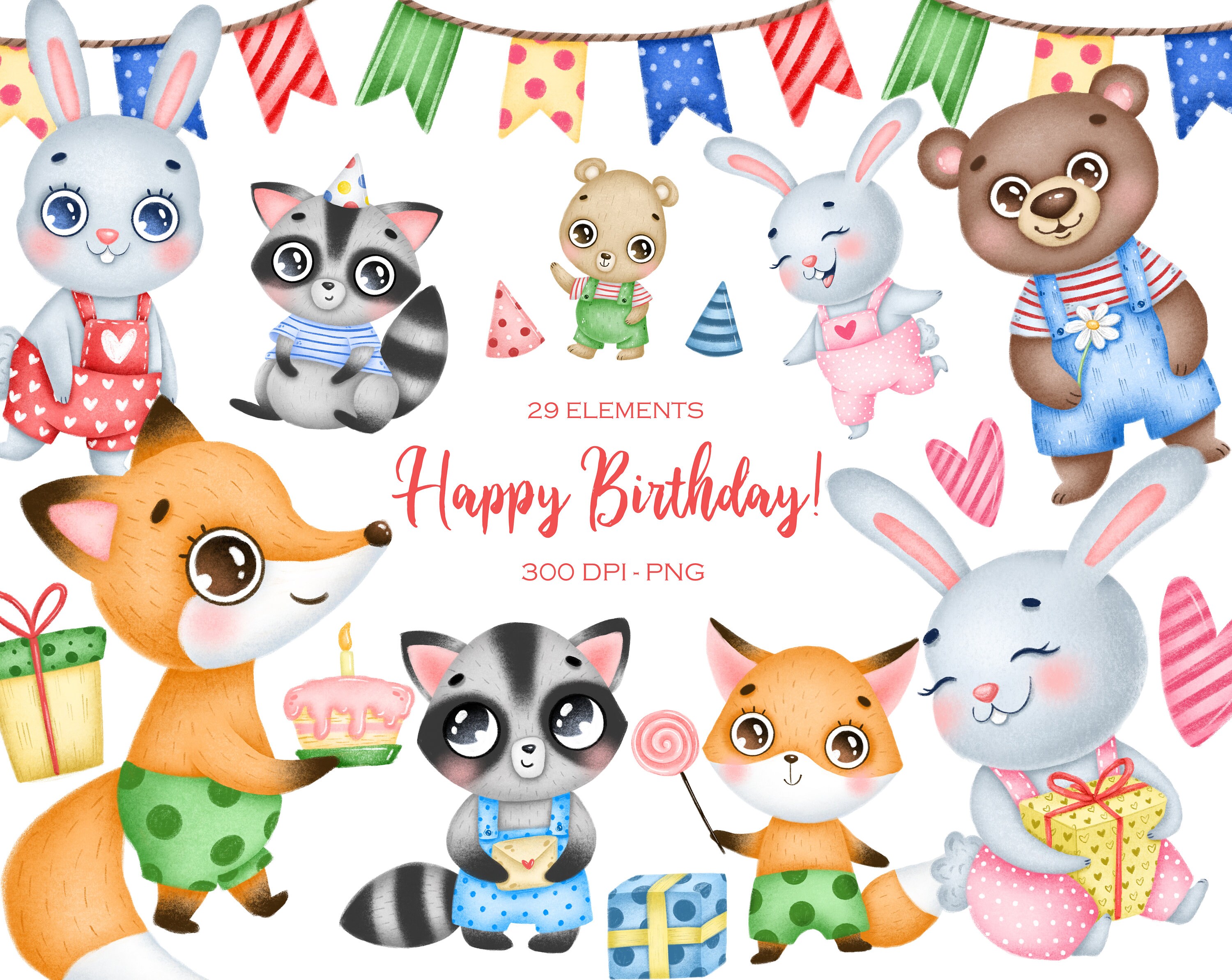 Animals Birthday Party Clipart Cute Animals Clipart Kids - Etsy Animals Birthday Party Clipart Cute Animals Clipart Kids - Etsy