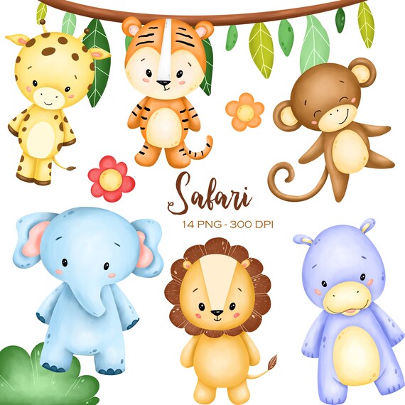 Safari Animals Clipart Jungle Animals Watercolor African Etsy Safari Animals Clipart Jungle Animals Watercolor African Etsy
