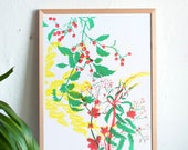 Pflanzen Symphonie Serie Nummer 1/4 –  Riso-Print in A3