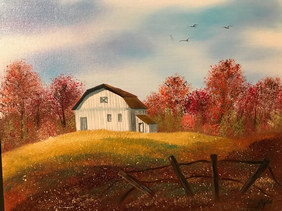 Fall Barn Etsy