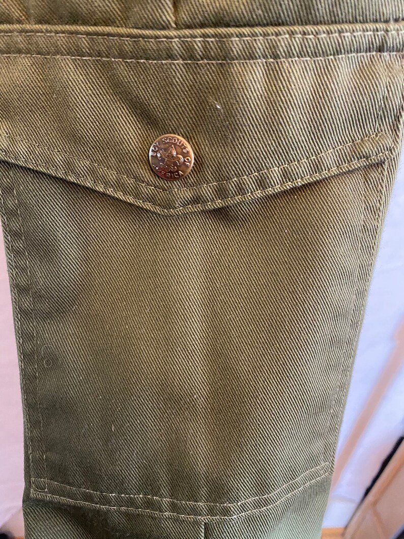 Olive Boy Scout uniform cargo pants