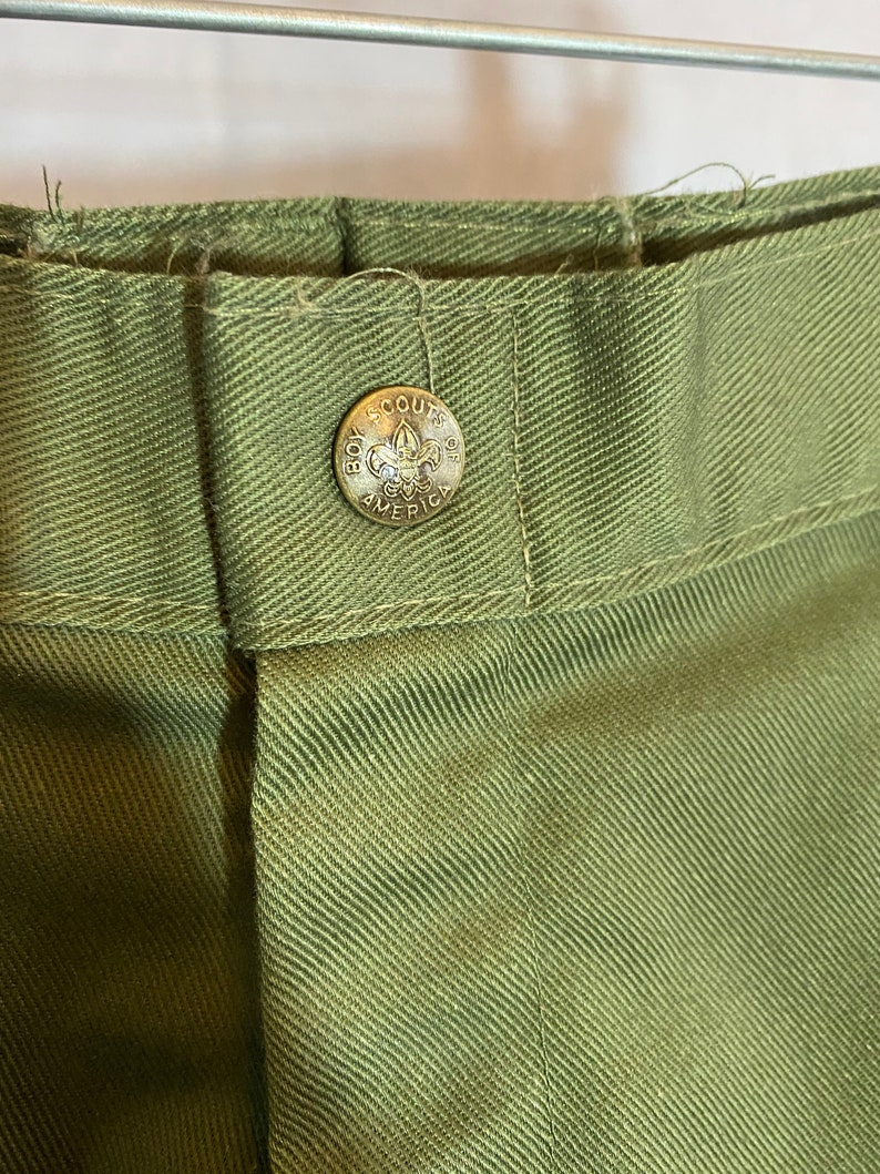 Olive Boy Scout uniform cargo pants