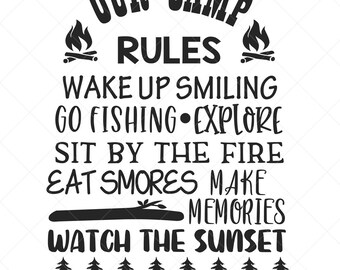 Download Camping rules svg | Etsy