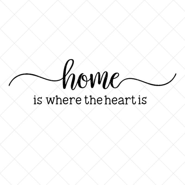 Home is Where the Heart Is SVG, Family SVG, Home Decor Svg, Png, Eps, Dxf, Cricut, Cut Files, Silhouette Files, Download, Print