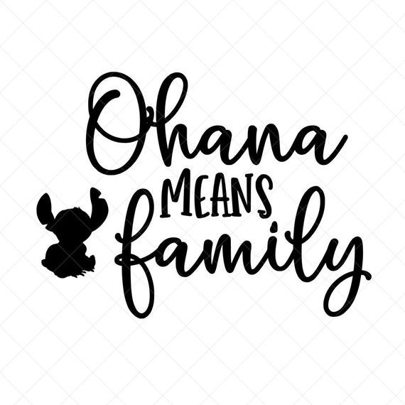 Stitch OHANA - Family Disney Silhouette Vinyl Decals, Glass Decals for in  2023