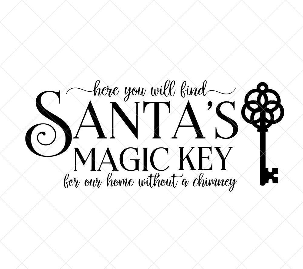 Santa's Magic Key SVG, Christmas SVG, Holiday SVG, Png, Eps, Dxf, Cricut,  Cut Files, Silhouette Files, Download, Print