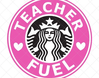 Teacher Fuel SVG Cut File, Teacher Fuel Clipart, School, Coffee SVG, Png, Eps, Dxf, Cricut, Cut Files, Silhouette Files, Download, Print